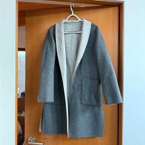 Banana Republic Two-Tone Gray Wool Blend Coat